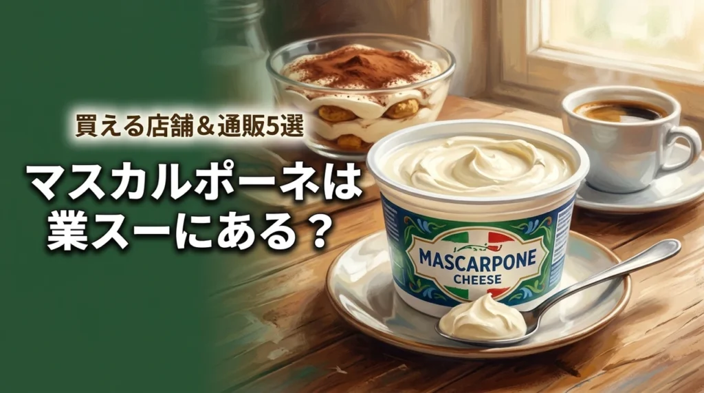 マスカルポーネは業務スーパーに売ってる？確実に買える店舗や通販のおすすめ5選