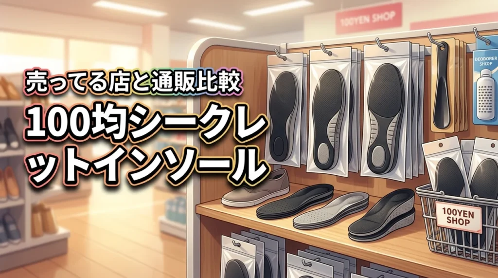 【結論】100均でシークレットインソールは売ってる?買える店と通販のおすすめ比較