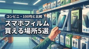コンビニにスマホフィルムは売ってる?買える場所5選と100均や家電量販店を比較