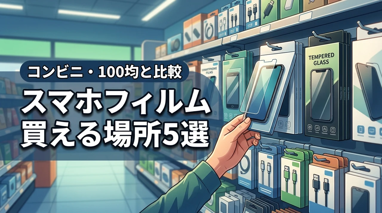 コンビニにスマホフィルムは売ってる？買える場所5選と100均や家電量販店を比較