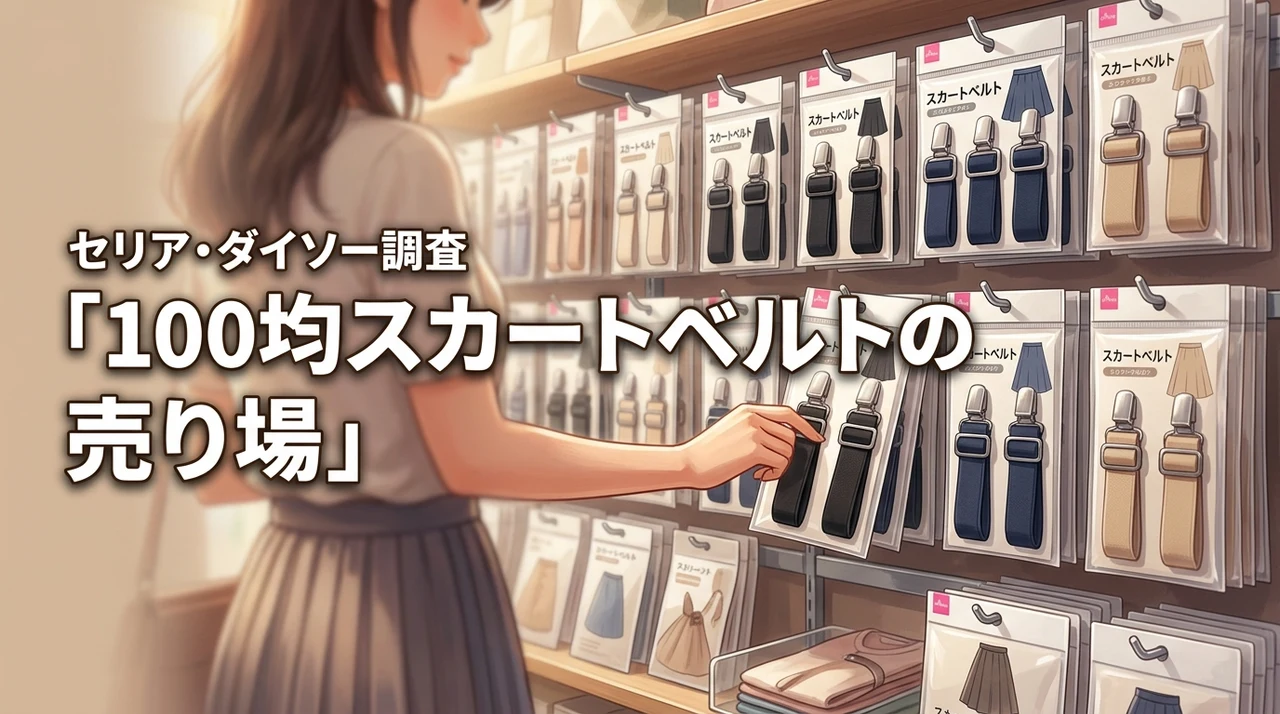 【即解決】セリアやダイソーの100均でスカートベルトは売ってる？買える場所を公開