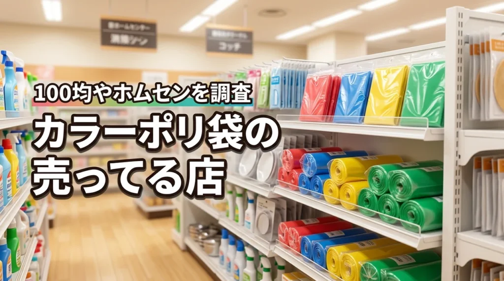 カラーポリ袋が売ってる店はどこ？100均やホームセンターなど買える場所を紹介