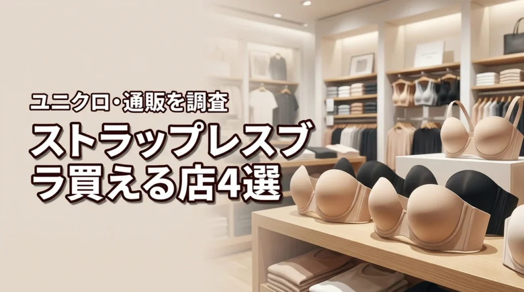 ストラップレスブラはユニクロに売ってる？確実に買えるお店4選と通販サイトを紹介