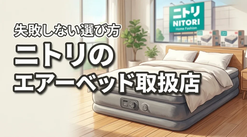 ニトリのエアーベッドはどこで売ってる？今すぐ買える取扱店と失敗しない選び方