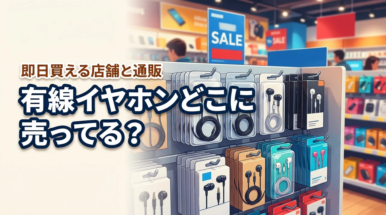 【決定版】有線イヤホンはどこに売ってる？即日買えるお店と通販サイトまとめ