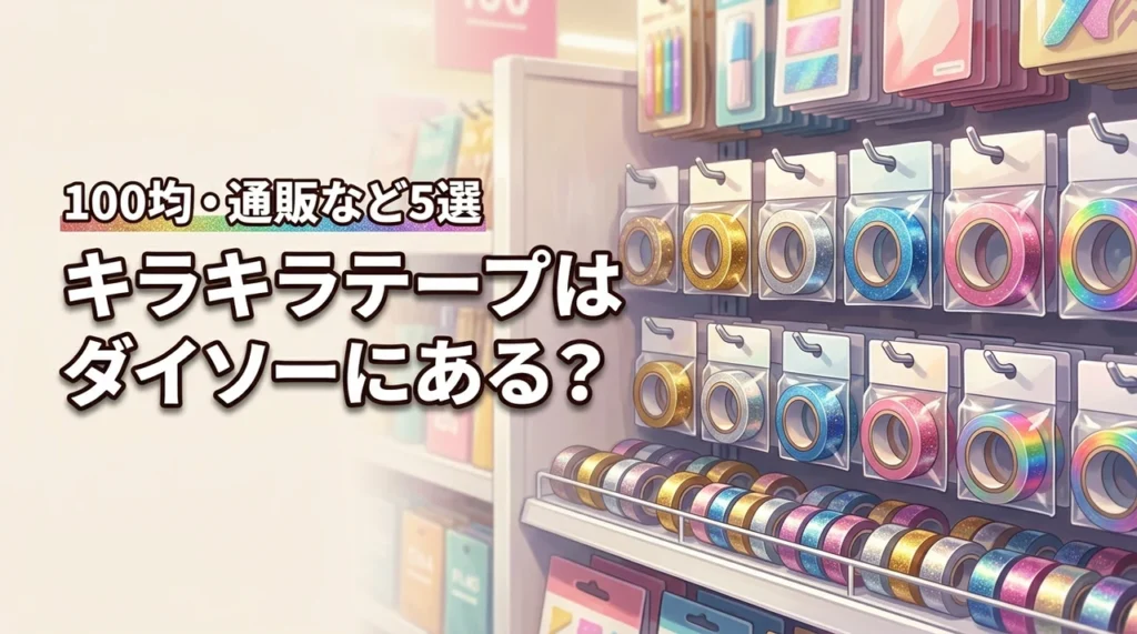キラキラテープはダイソーに売ってる？100均など買える場所5選と通販サイトを紹介