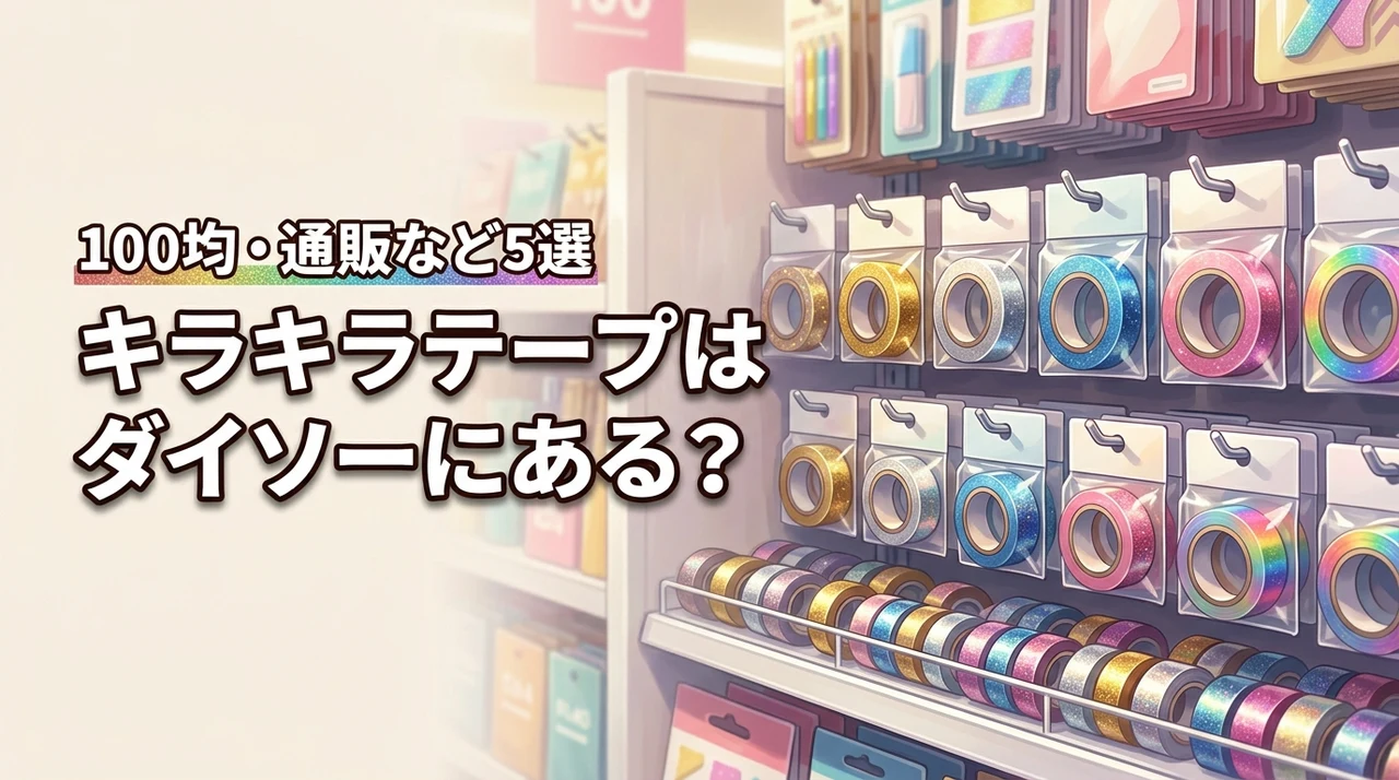 キラキラテープはダイソーに売ってる？100均など買える場所5選と通販サイトを紹介