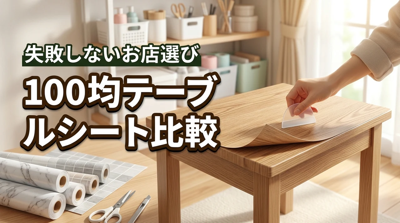 100均でテーブルのリメイクシートは売ってる？初心者でも失敗なく買える店を比較
