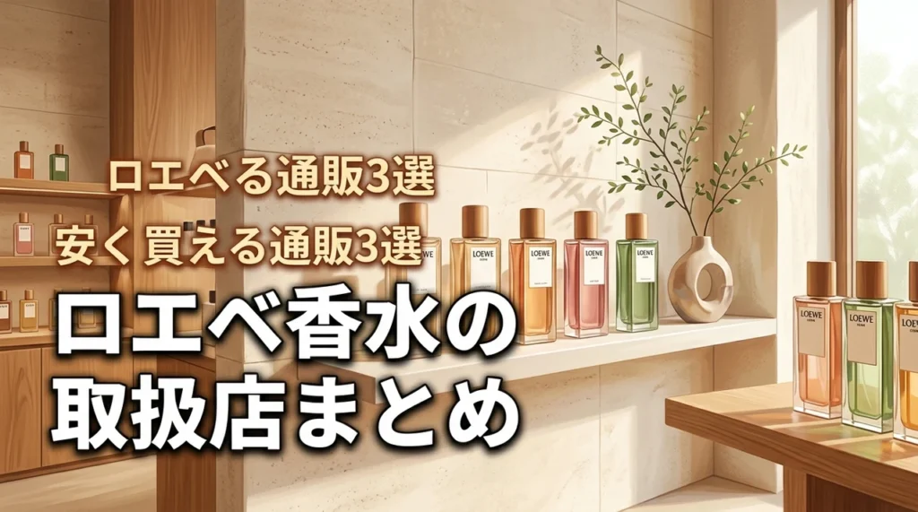 ロエベの香水の取り扱い店舗はどこに売ってる？通販で安く買えるおすすめショップ3選
