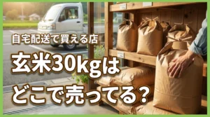 玄米30kgはどこで売ってる?自宅まで配送で買える便利なサイトまとめ